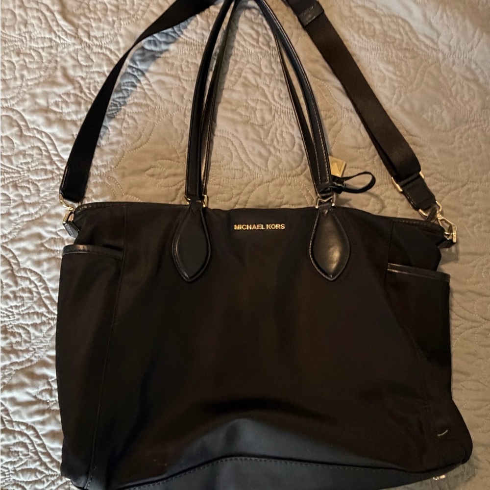 Michael Kors Sleek Black Nylon Tote